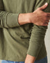 Men's Premium Slub Crew Tee Long Sleeve - Olive